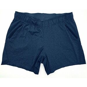 Liberty Pro Women's Athletic Shorts Gray Drawstring Zip Pockets Knit Solid 3" Sm